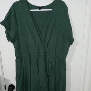 Green knit dress